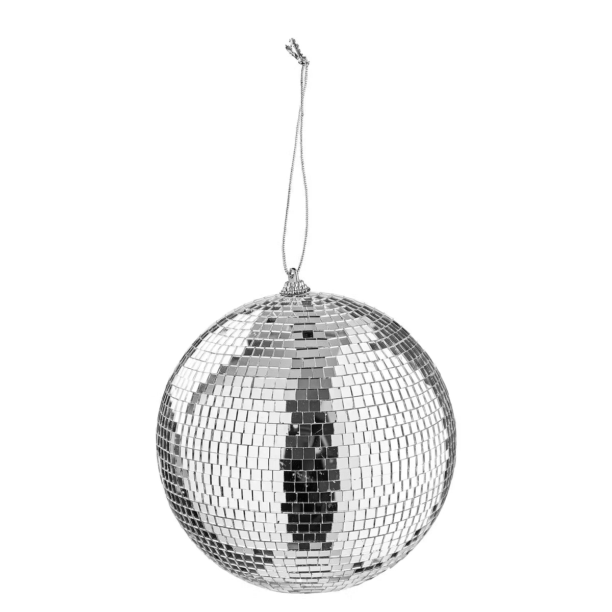 DISCO Deko-Kugel  - Glas / Kunststoff -  Silber - 15 x 15 cm