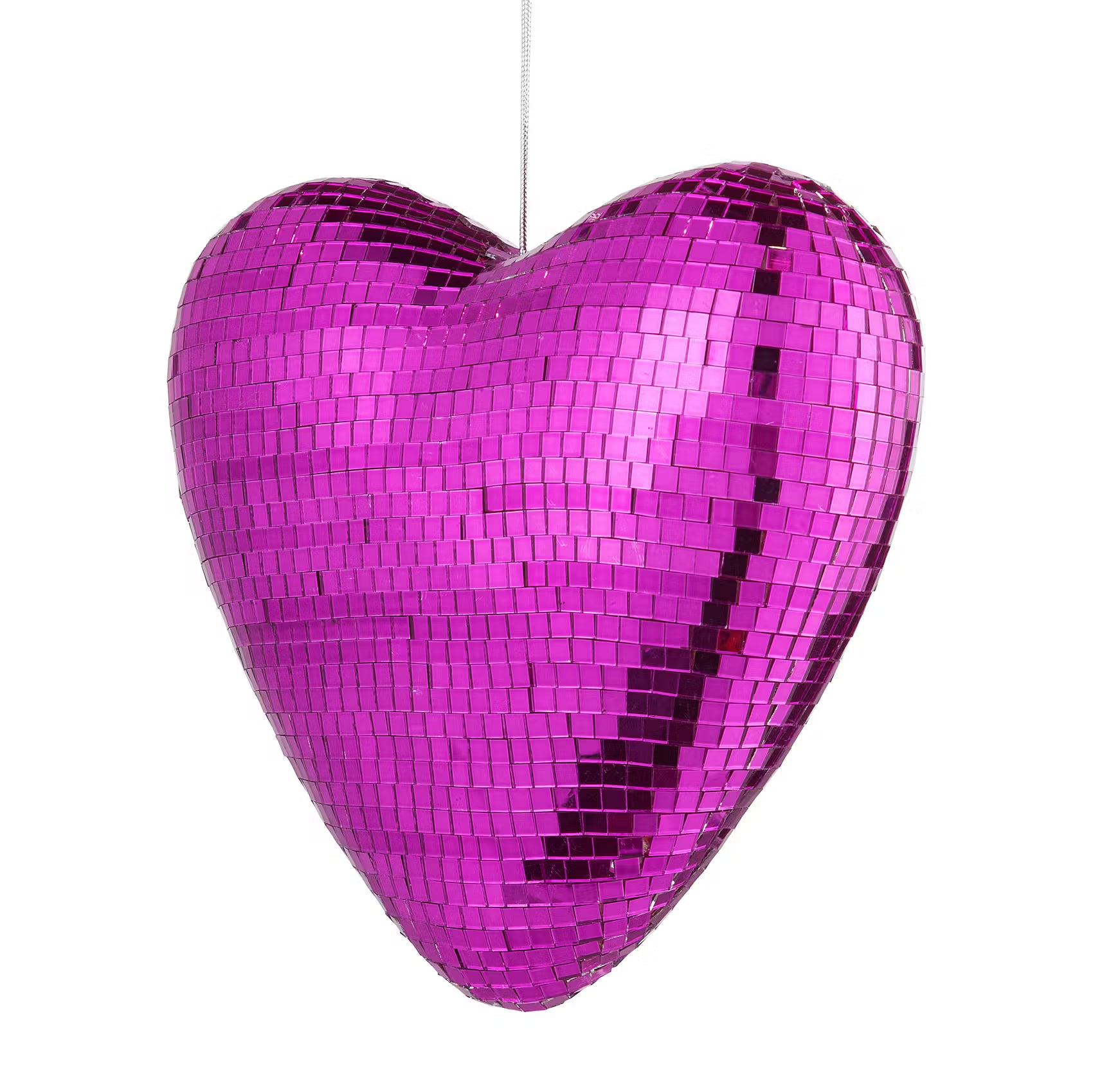 DISCO Spiegel Herz - Glas / Kunststoff - Pink
