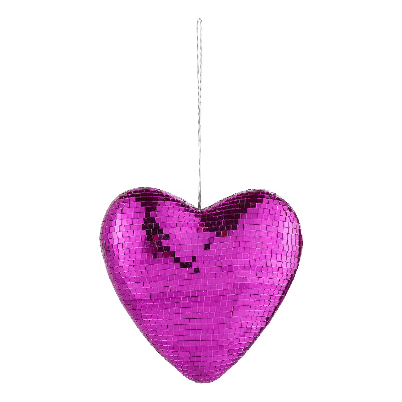 DISCO Spiegel Herz - Glas / Kunststoff - Pink