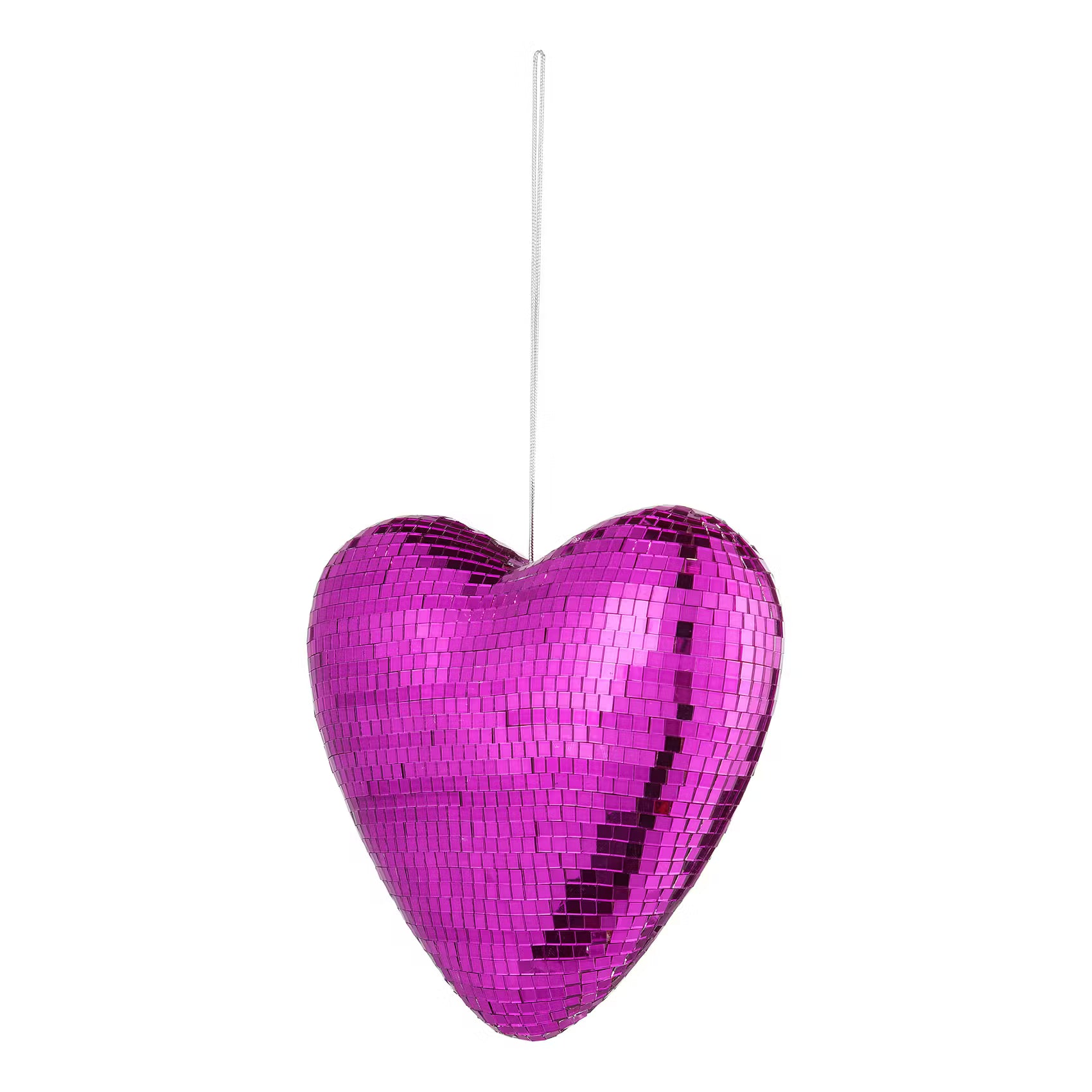 DISCO Spiegel Herz - Glas / Kunststoff - Pink