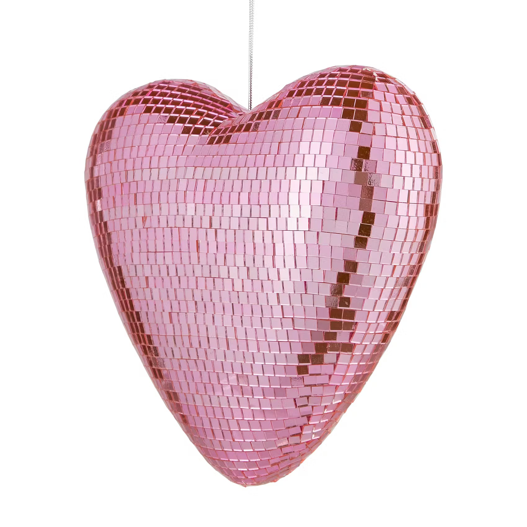 DISCO Spiegel Herz - Glas / Kunststoff - Rose