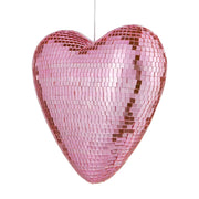 DISCO Spiegel Herz - Glas / Kunststoff - Rose
