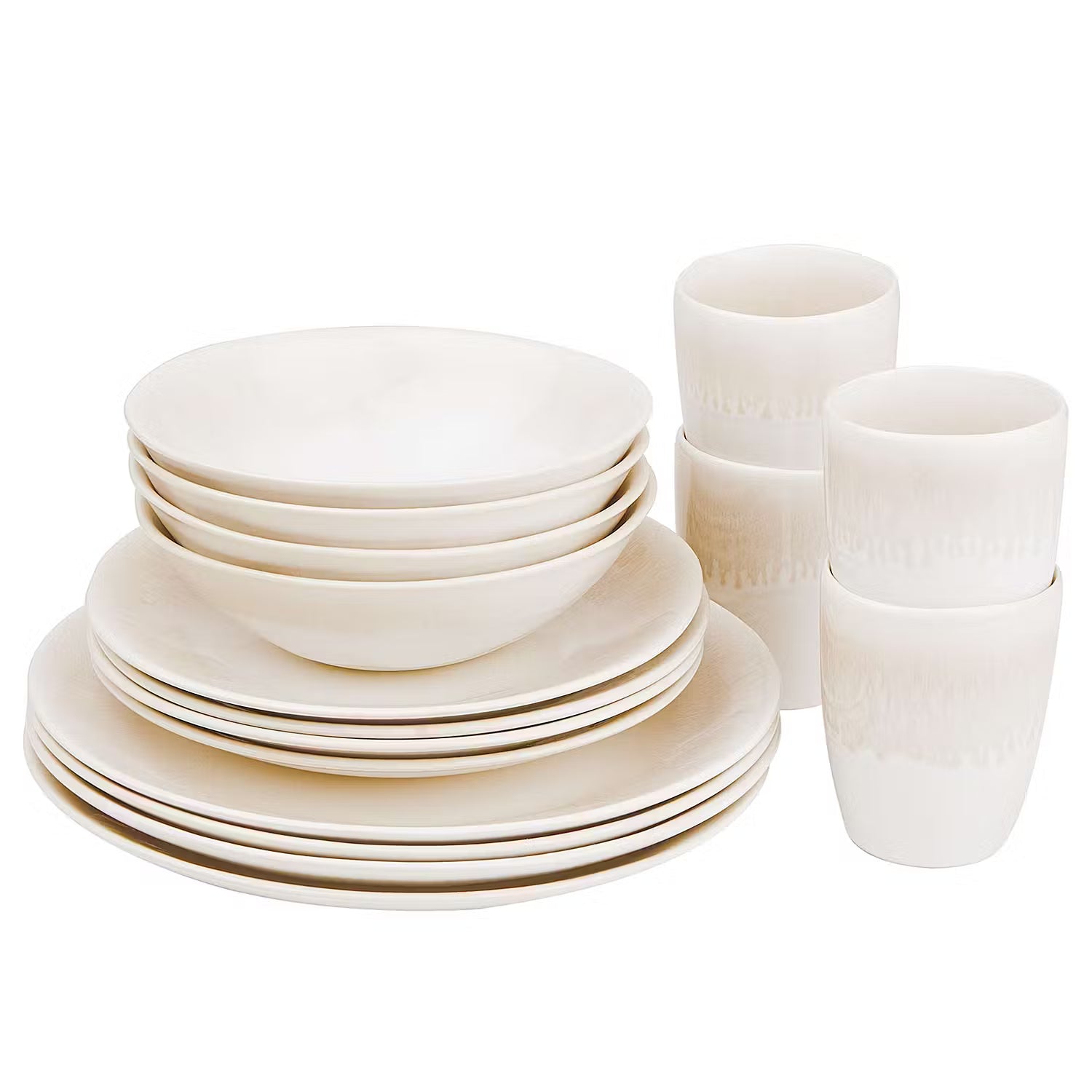 ATLANTIS Geschirr-Set 16-tlg. - Steinzeug - Beige
