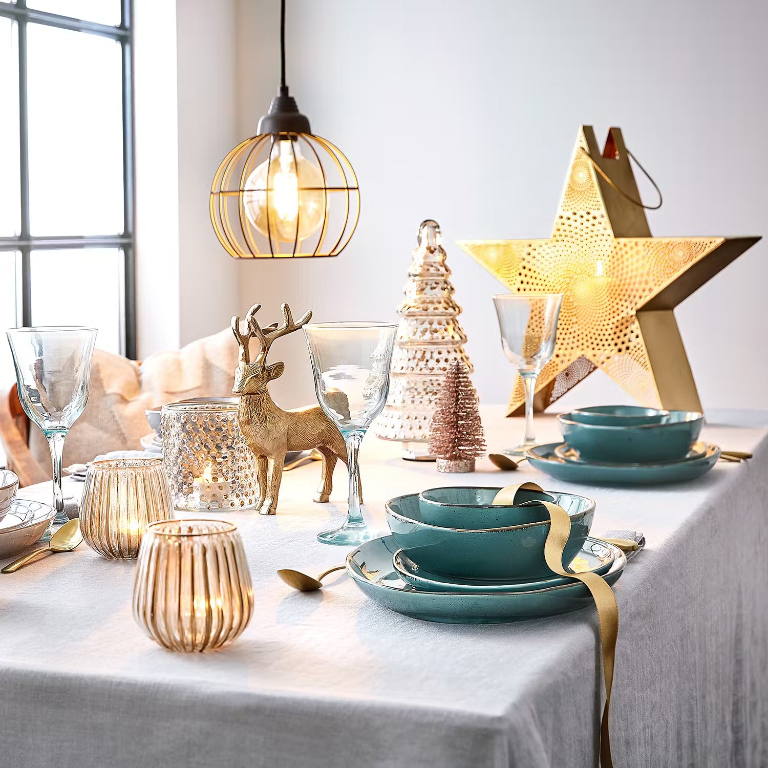 FINCA Frühstücks-Set 8-tlg. - Porzellan - Grau