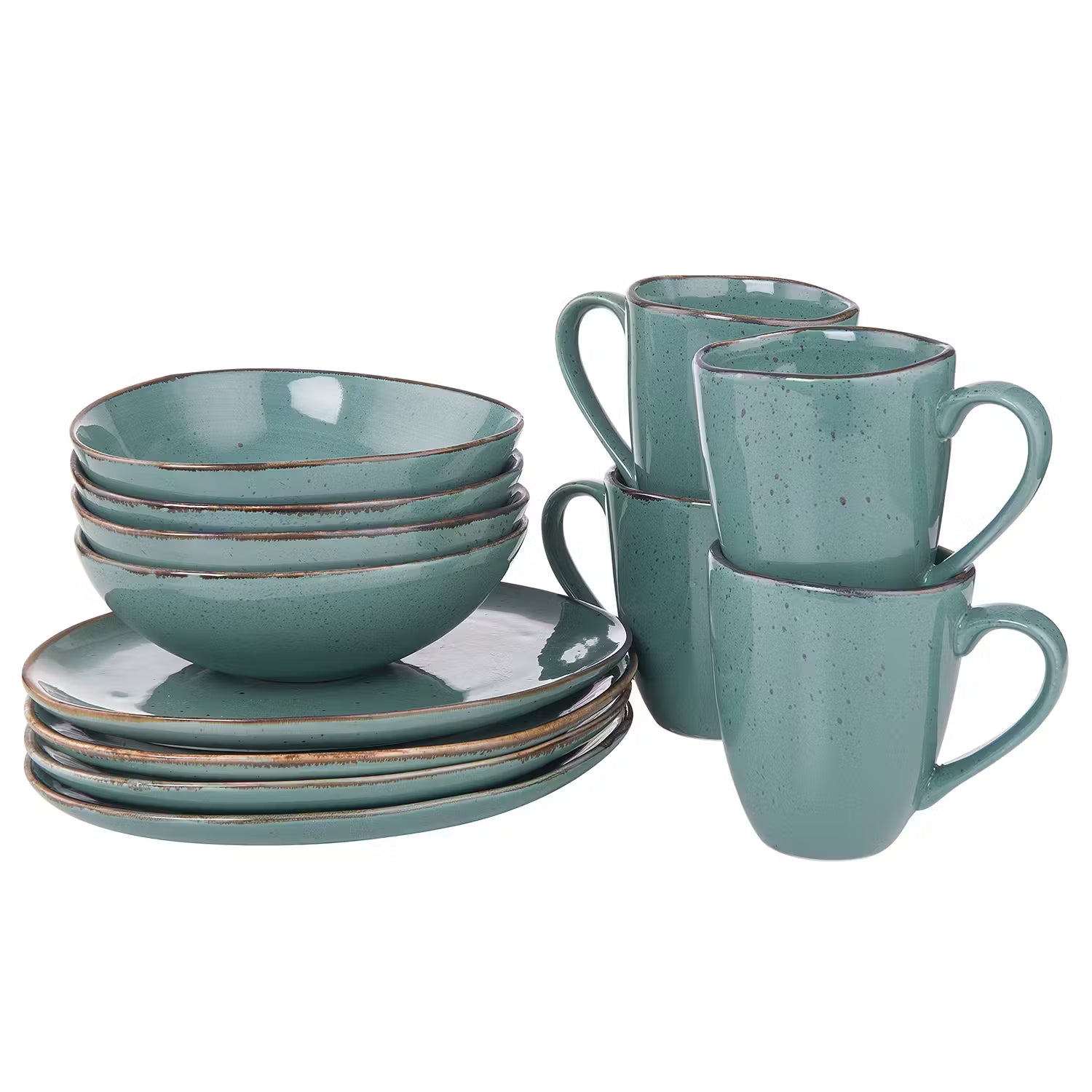 FINCA Geschirr-Set 12-tlg. - Porzellan - Blau
