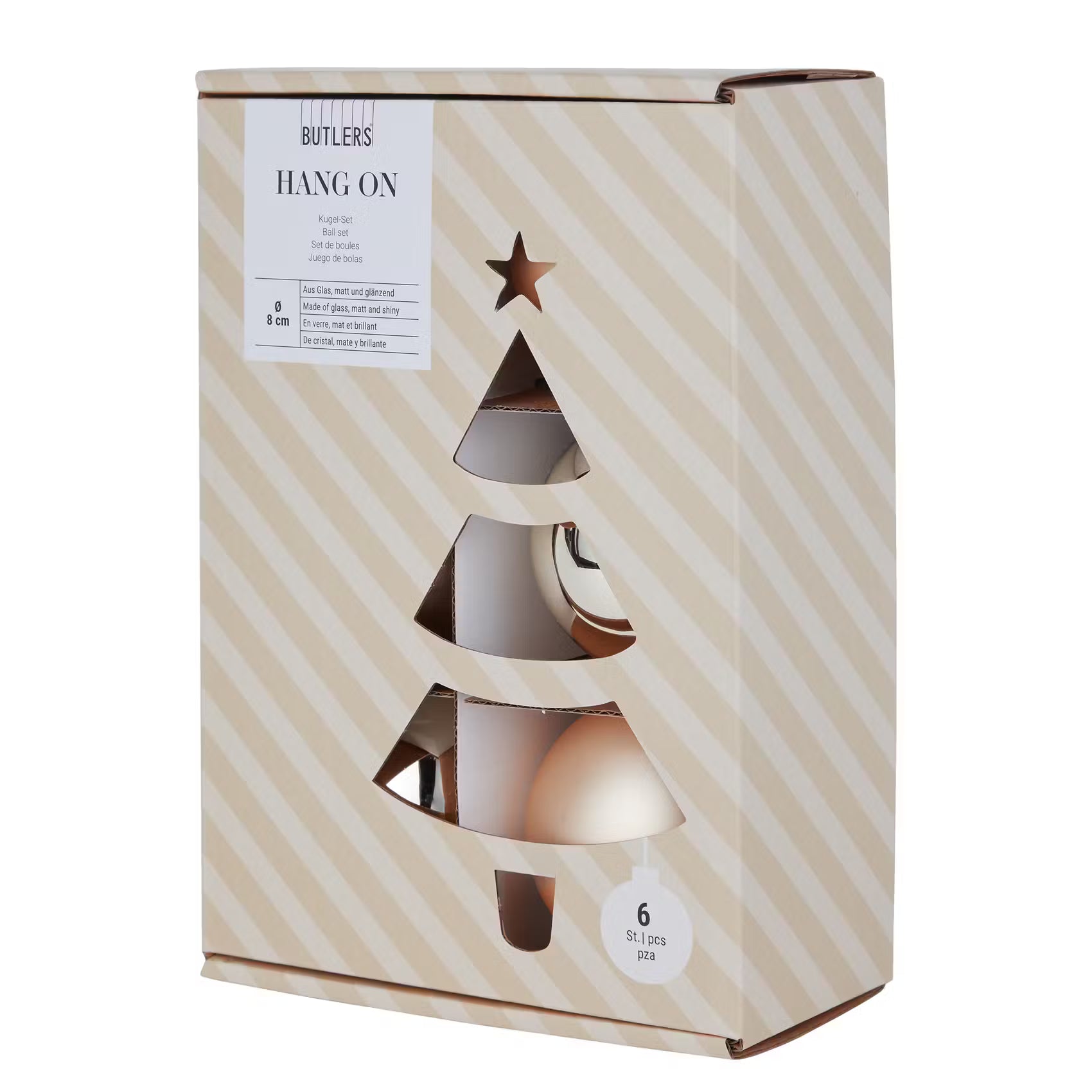 HANG ON Weihnachtskugel 6er-Set