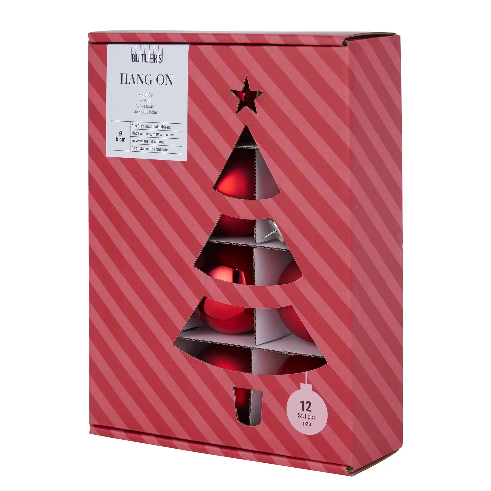 HANG ON Weihnachtskugel 12er-Set