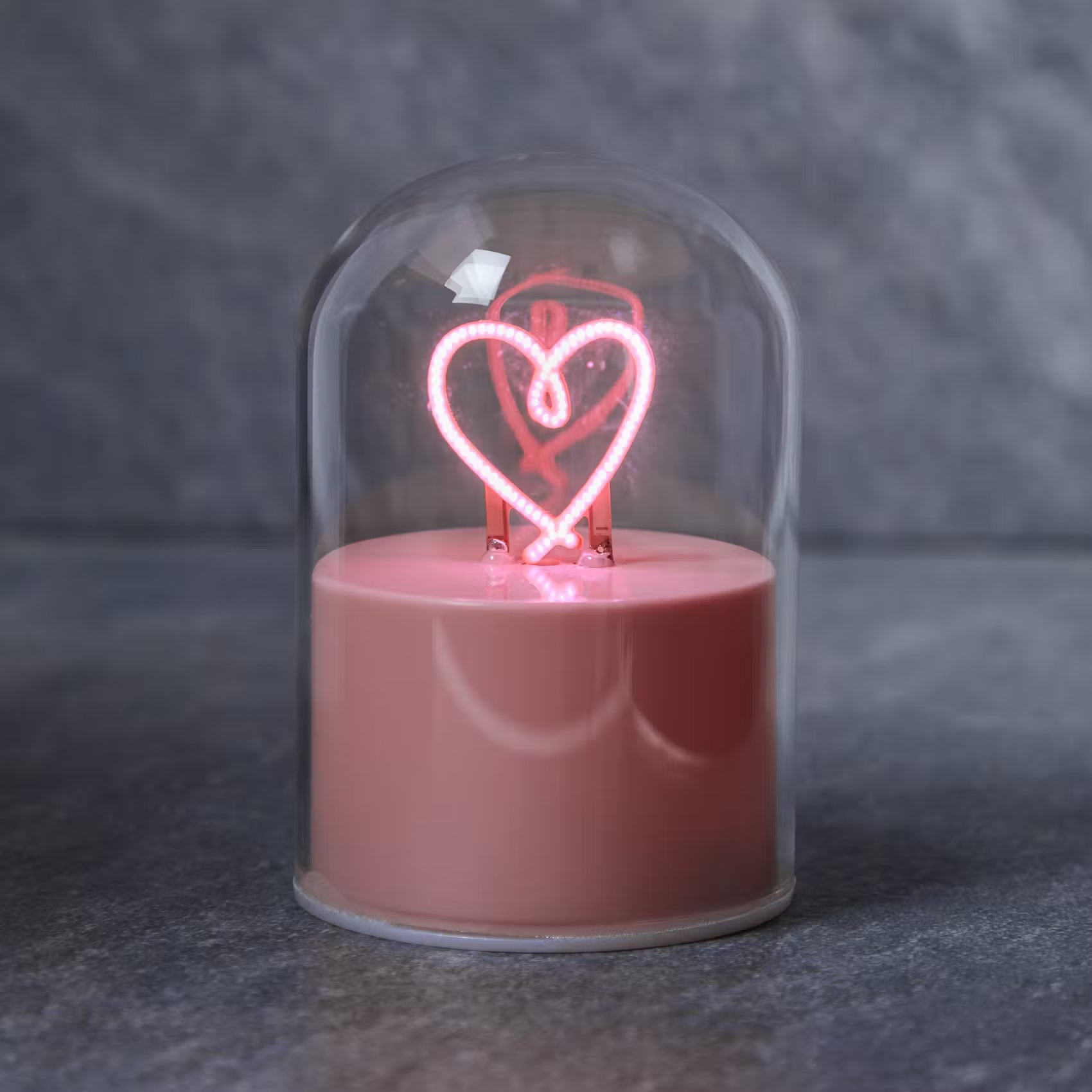 GLOW BALL Neonlicht Herz - Glas/Kunststoff - Pink