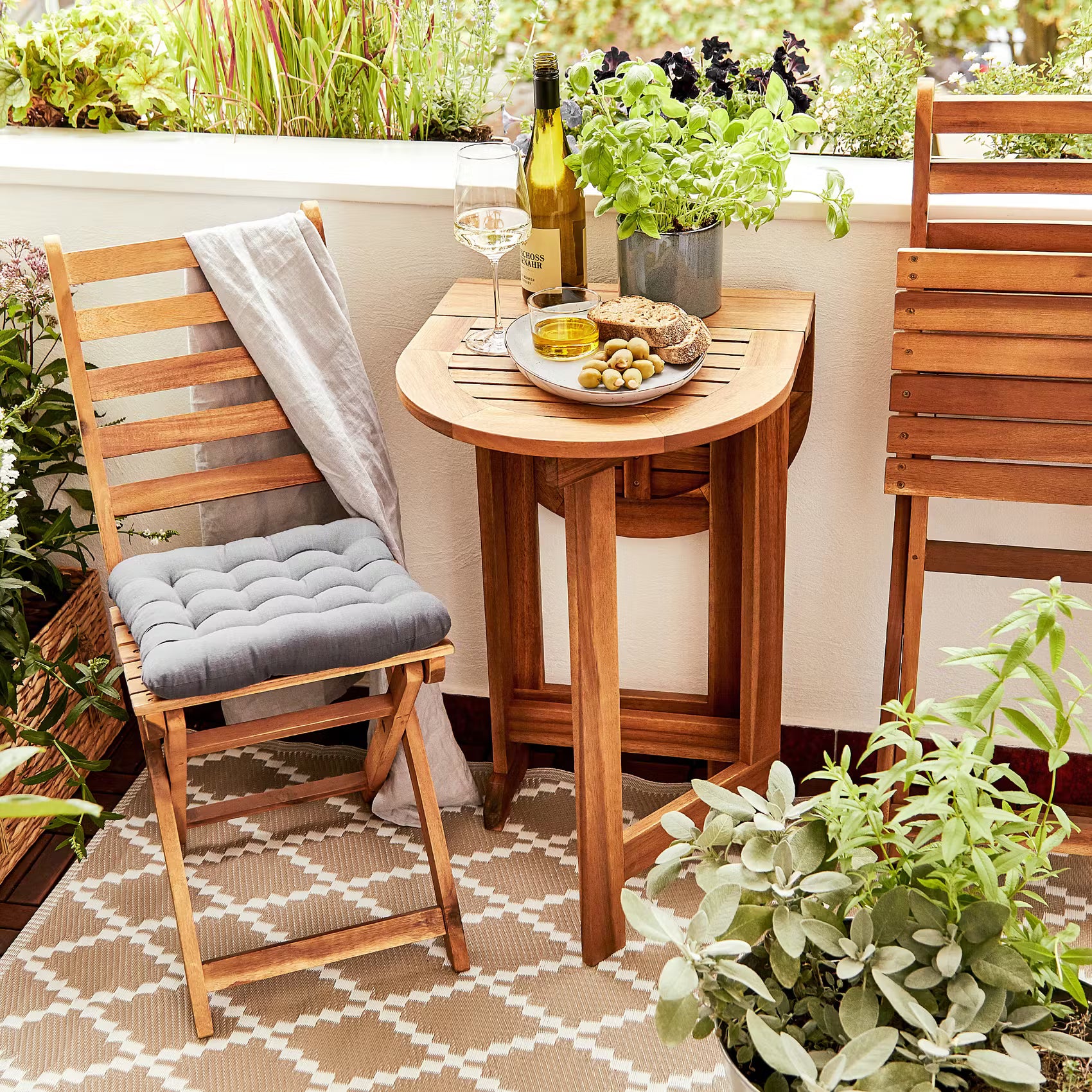 LODGE Gartenmöbel-Set 3-tlg. - Akazie massiv - Braun