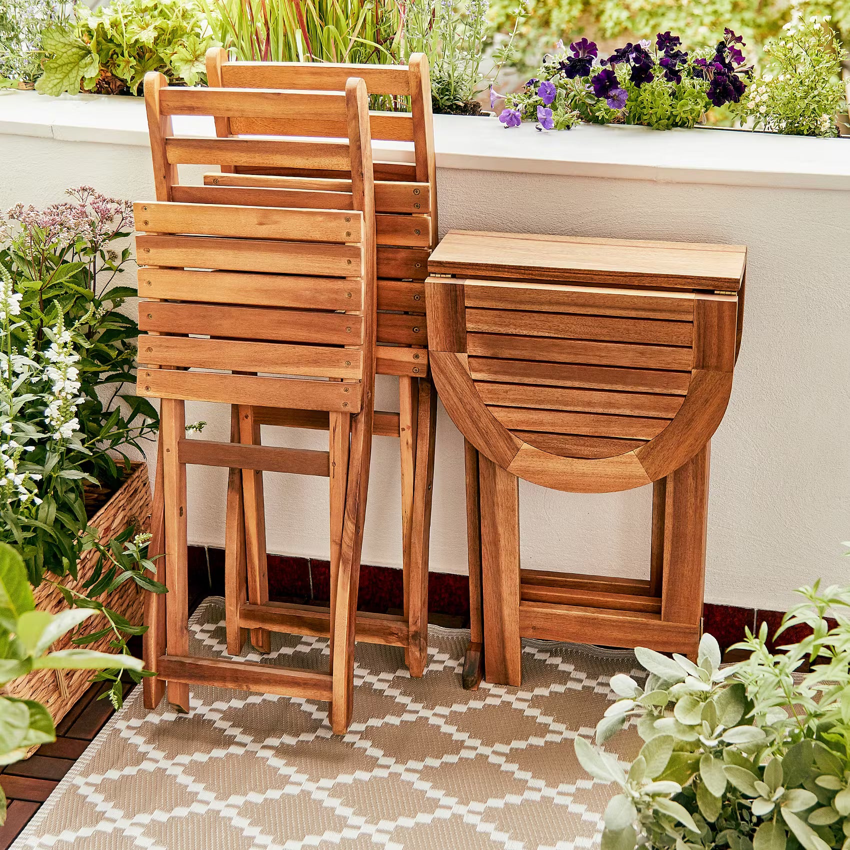 LODGE Gartenmöbel-Set 3-tlg. - Akazie massiv - Braun