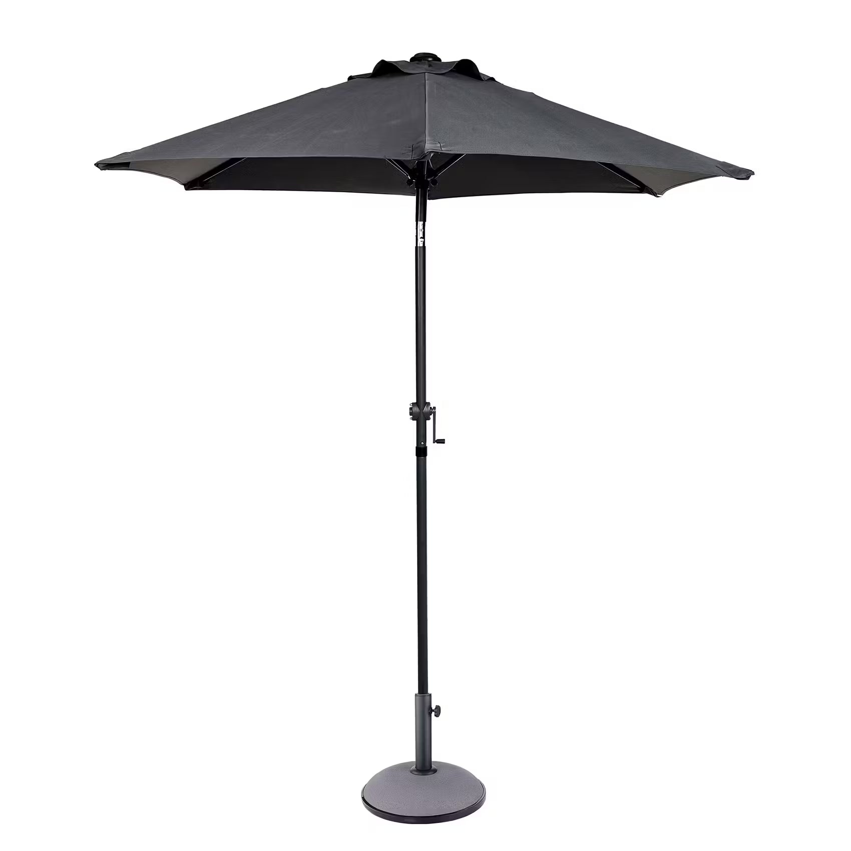 SIESTA Sonnenschirm mit Schirmständer - Aluminium / Polyester - Grau - Grau