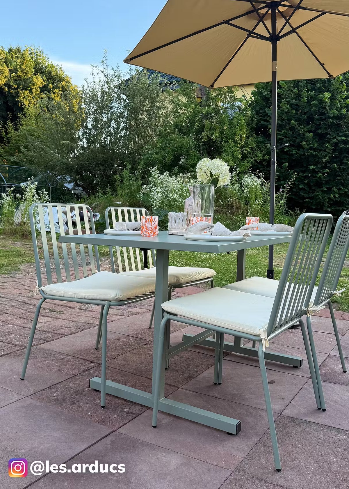 SIESTA Sonnenschirm mit Schirmständer - Aluminium / Polyester - Beige - Beige