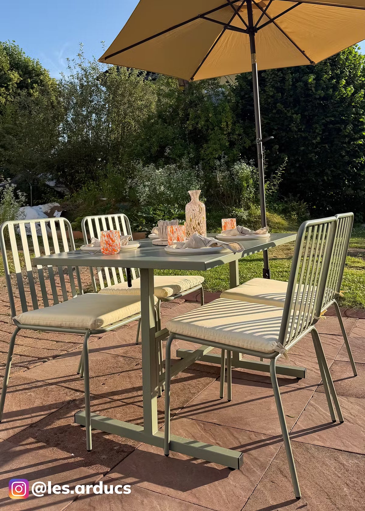 SIESTA Sonnenschirm mit Schirmständer - Aluminium / Polyester - Beige - Beige