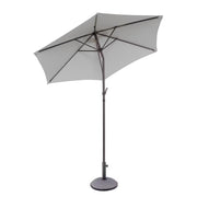 SIESTA Sonnenschirm mit Schirmständer - Aluminium / Polyester - Grau