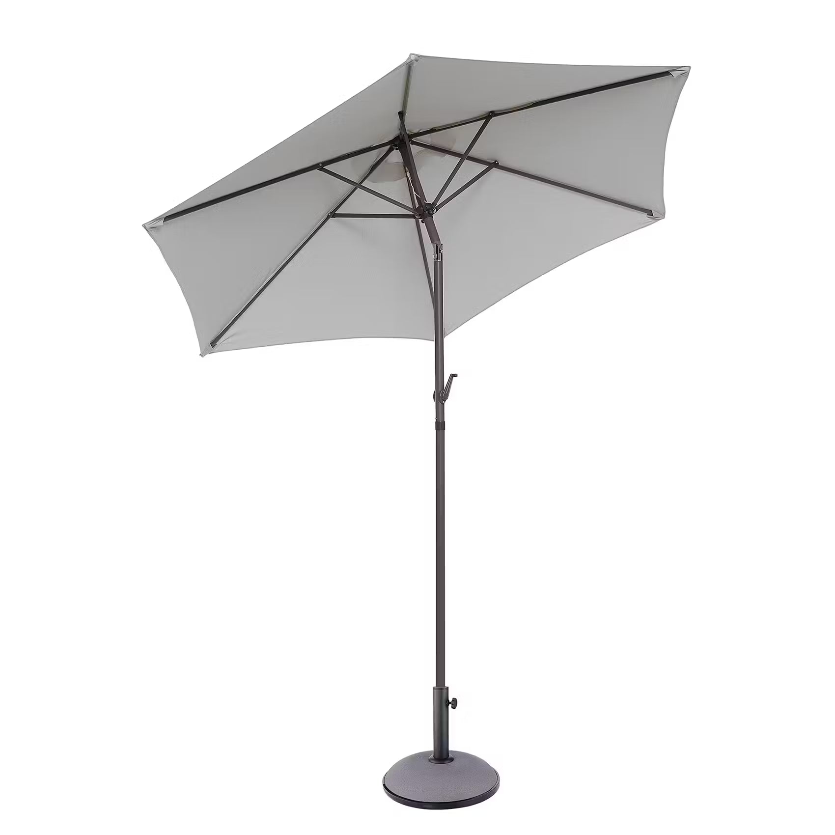 SIESTA Sonnenschirm mit Schirmständer - Aluminium / Polyester - Grau