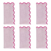 SUMMER CHEER Serviette 6er-Set - Baumwolle - Hellrosa - Pink