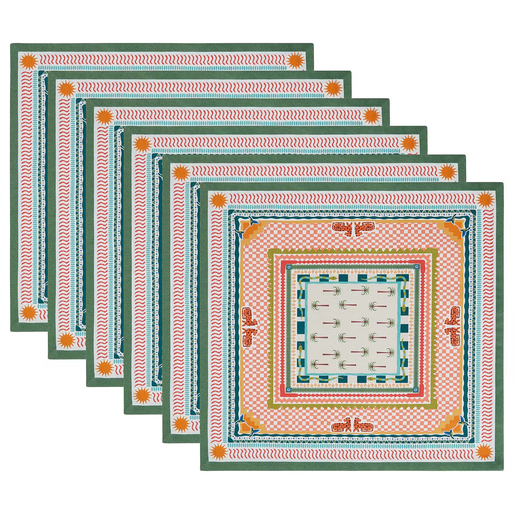 CARTAGENA Serviette 6er-Set - Baumwolle - Bunt