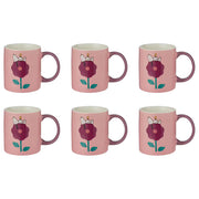 PEANUTS Tasse 6er-Set - Porzellan - Rosa