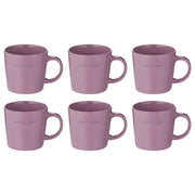 GOOD VIBES Tasse 6er-Set - Porzellan - Lila