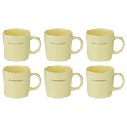 GOOD VIBES Tasse 6er-Set - Porzellan - Gelb