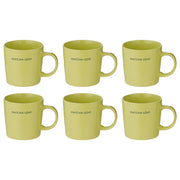 GOOD VIBES Tasse 6er-Set - Porzellan - Grün