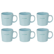 GOOD VIBES Tasse 6er-Set - Porzellan - Blau