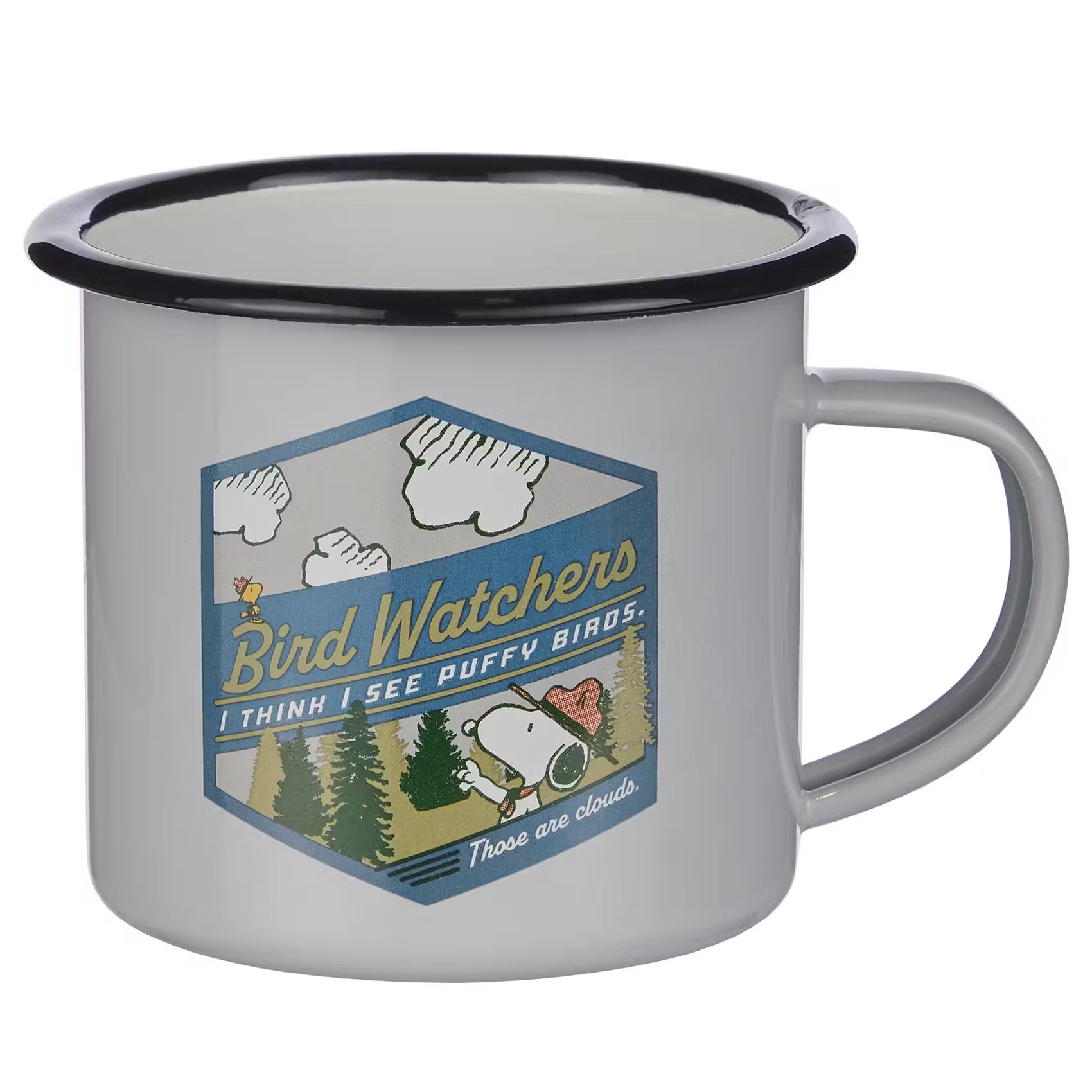 PEANUTS Tasse 6er-Set - Emaille - Grau