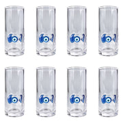 LES PETITS Schnapsglas Auge 8er-Set - Glas - Blau