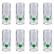 LES PETITS Schnapsglas Kleeblatt 8er-Set - Glas - Grün