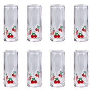 LES PETITS Schnapsglas Kirschen 8er-Set - Glas - Rot