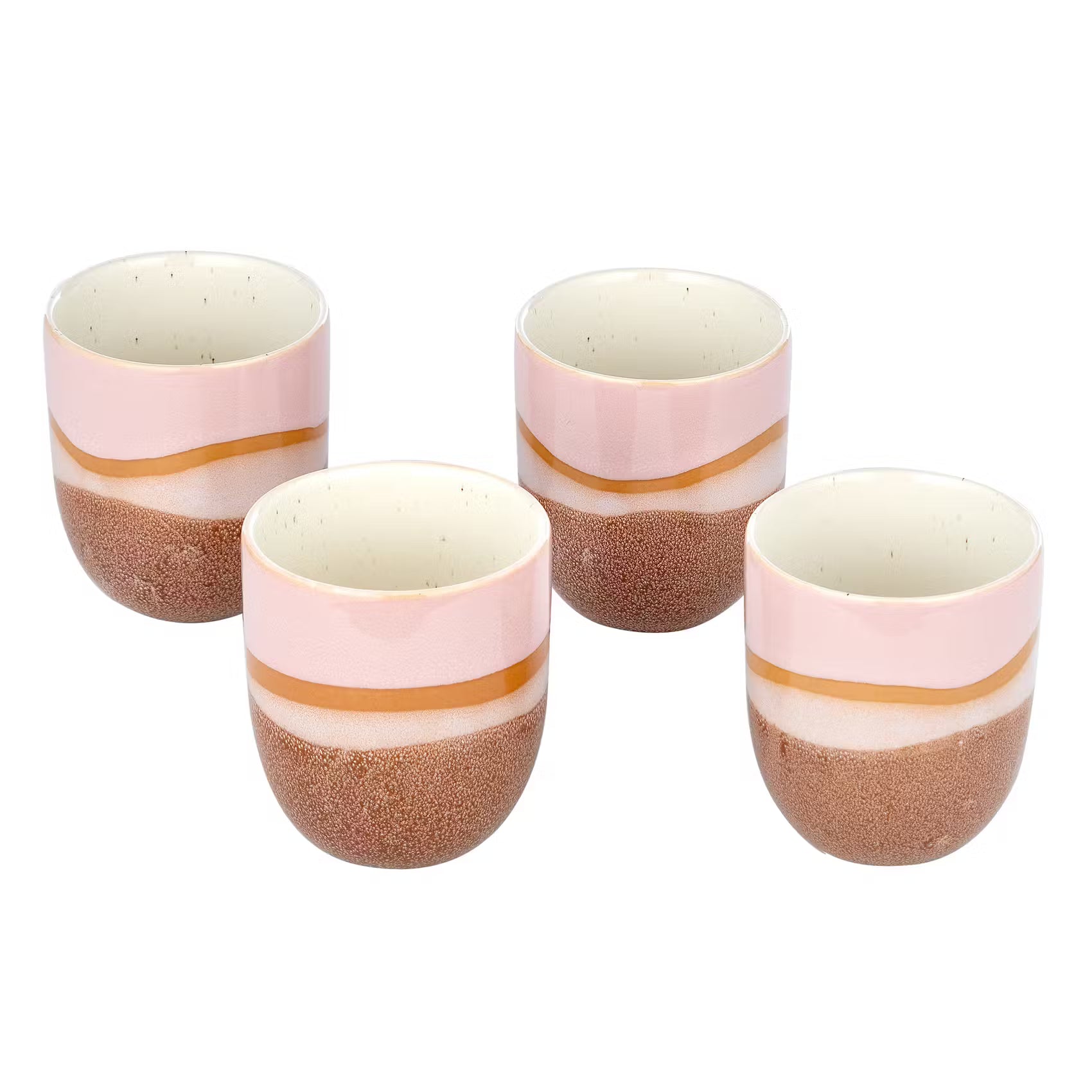 Tasse MEDLEY 4er-Set - Steinzeug - Rosé