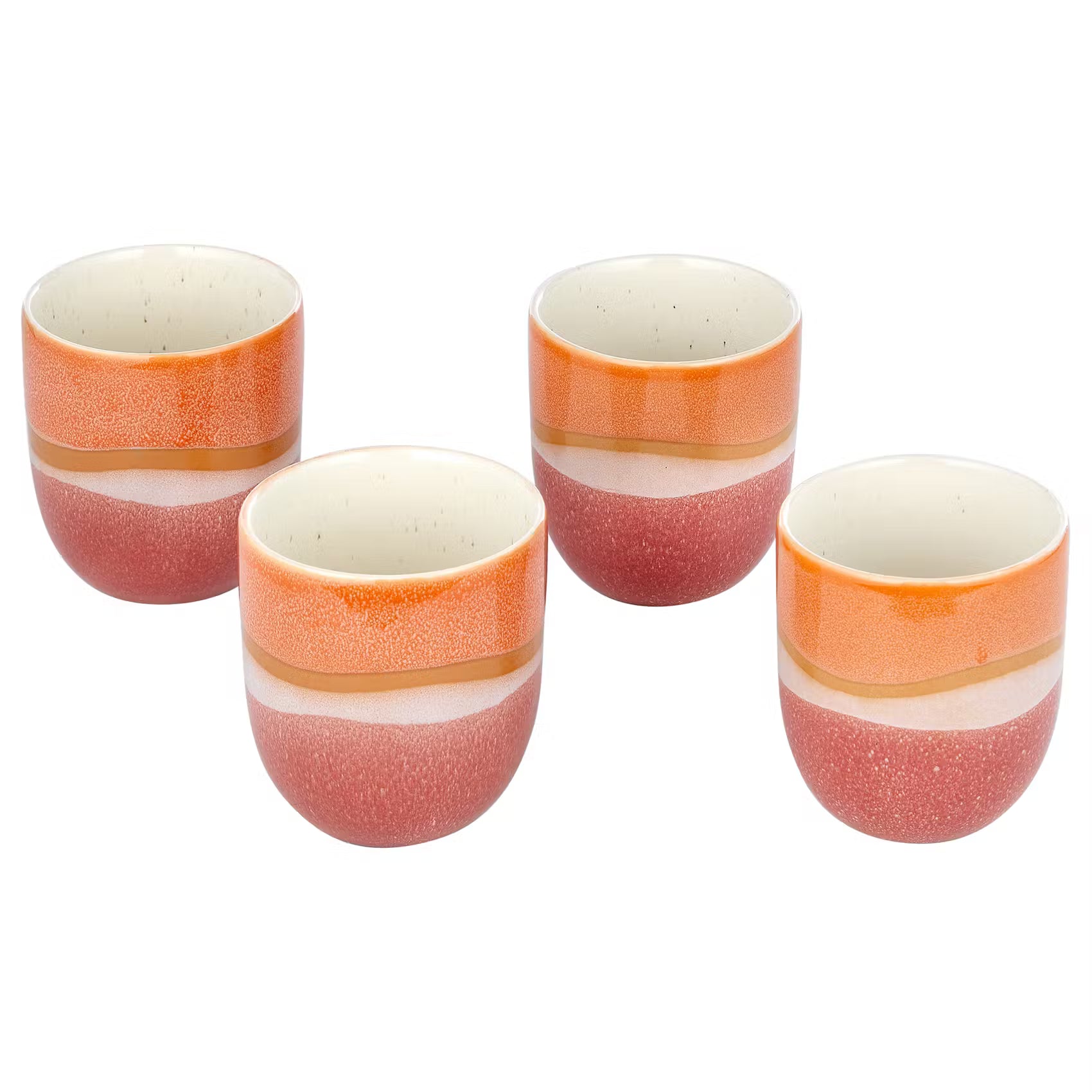 Tasse MEDLEY 4er-Set - Steinzeug - Orange