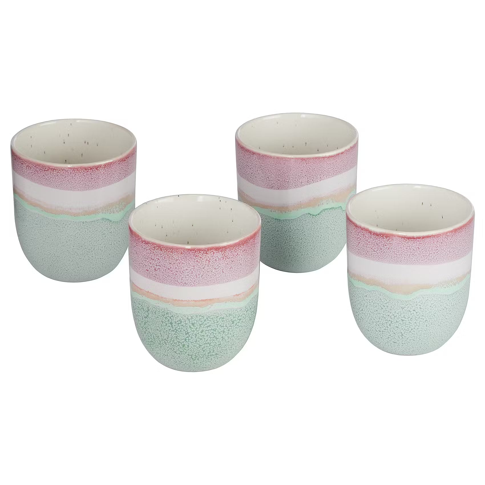 Tasse MEDLEY 4er-Set - Steinzeug - Mintgrün