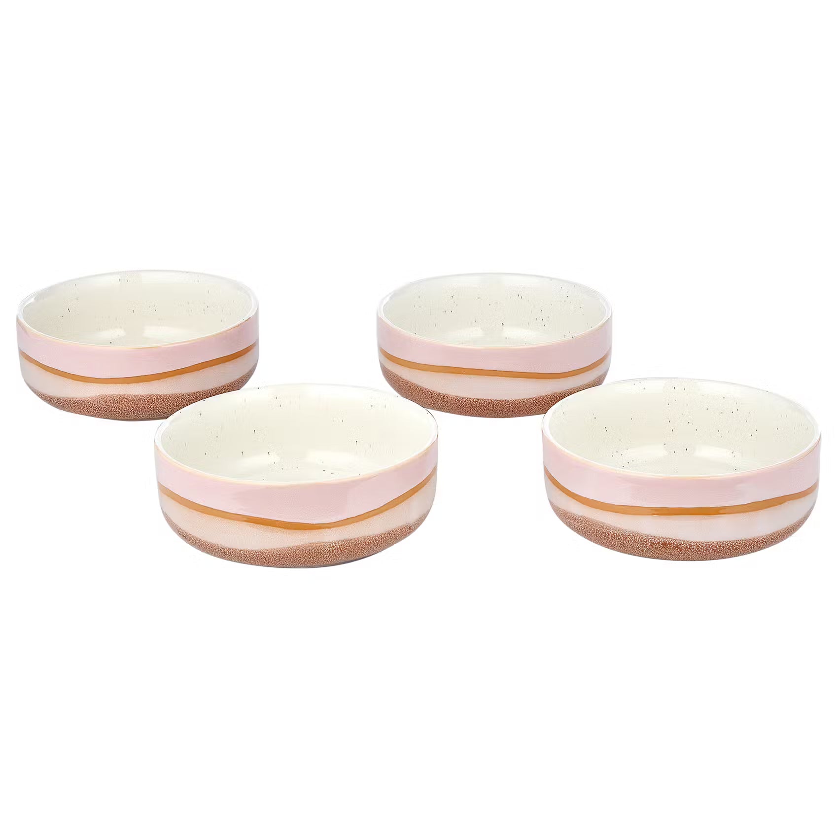 Schale MEDLEY 4er-Set - Steinzeug - Rosé