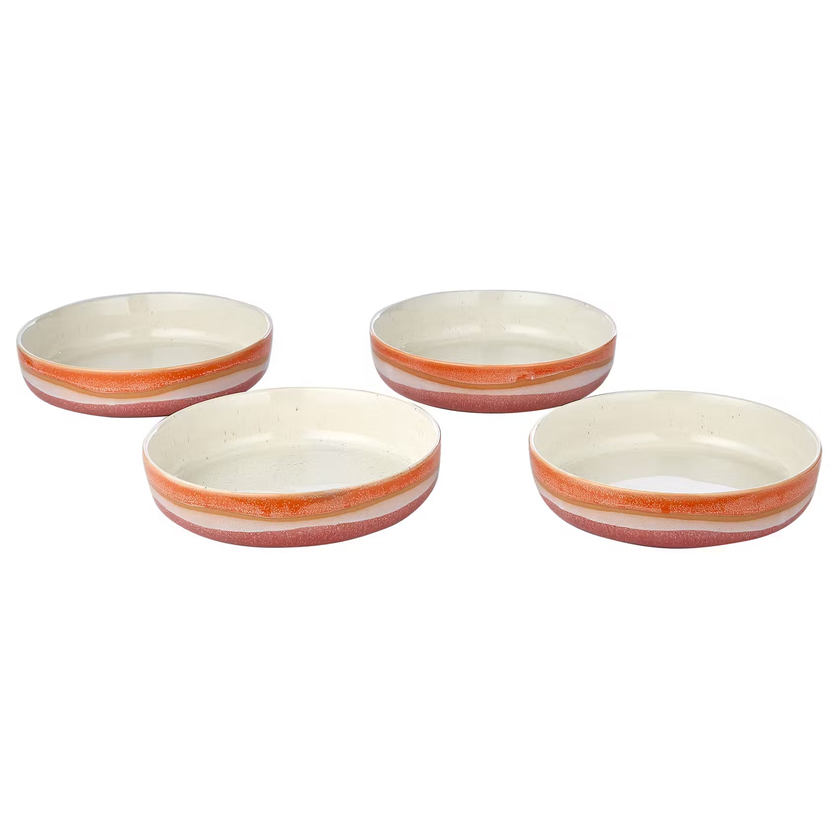 Pastateller MEDLEY 4er-Set - Steinzeug - Orange