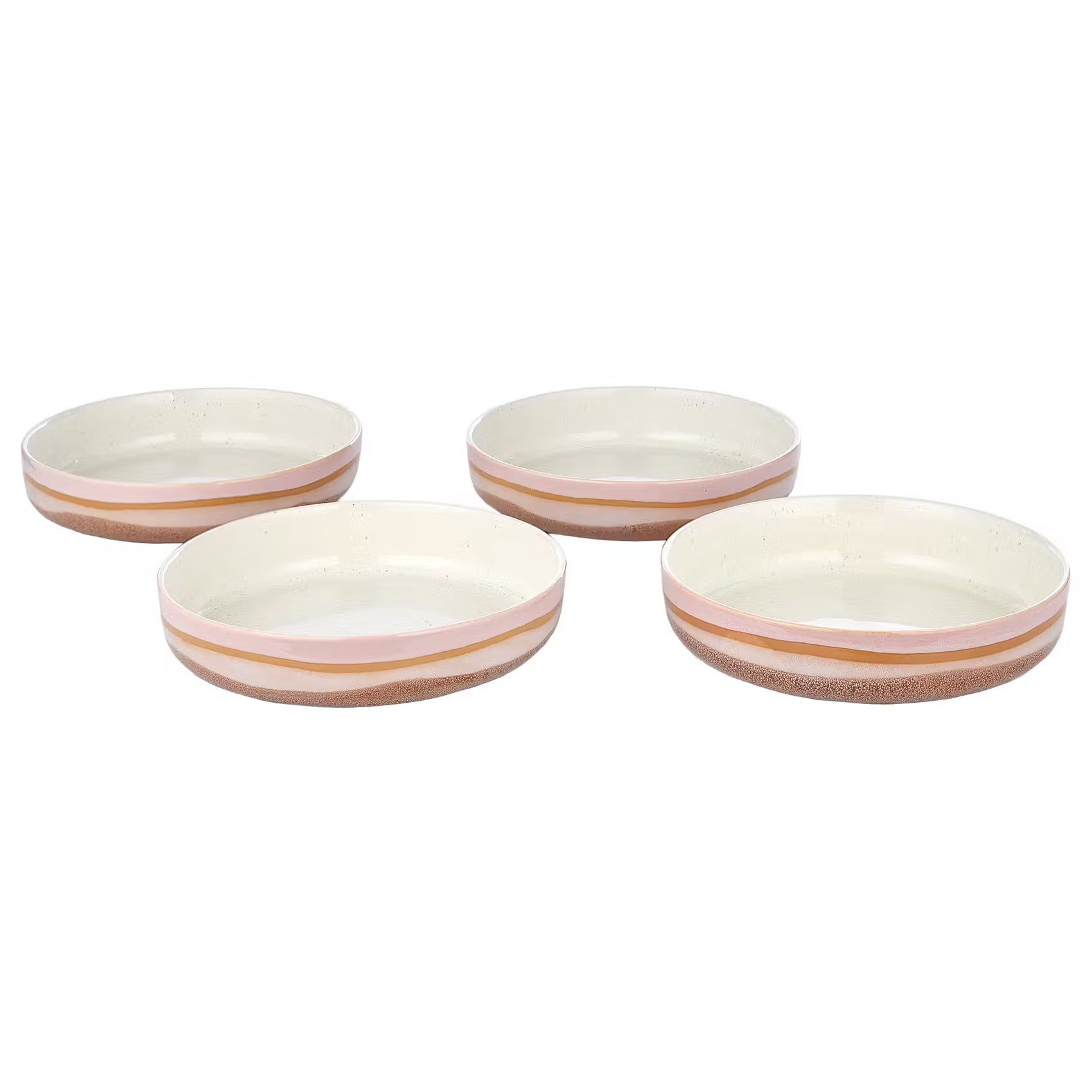Pastateller MEDLEY 4er-Set - Steinzeug - Rosé
