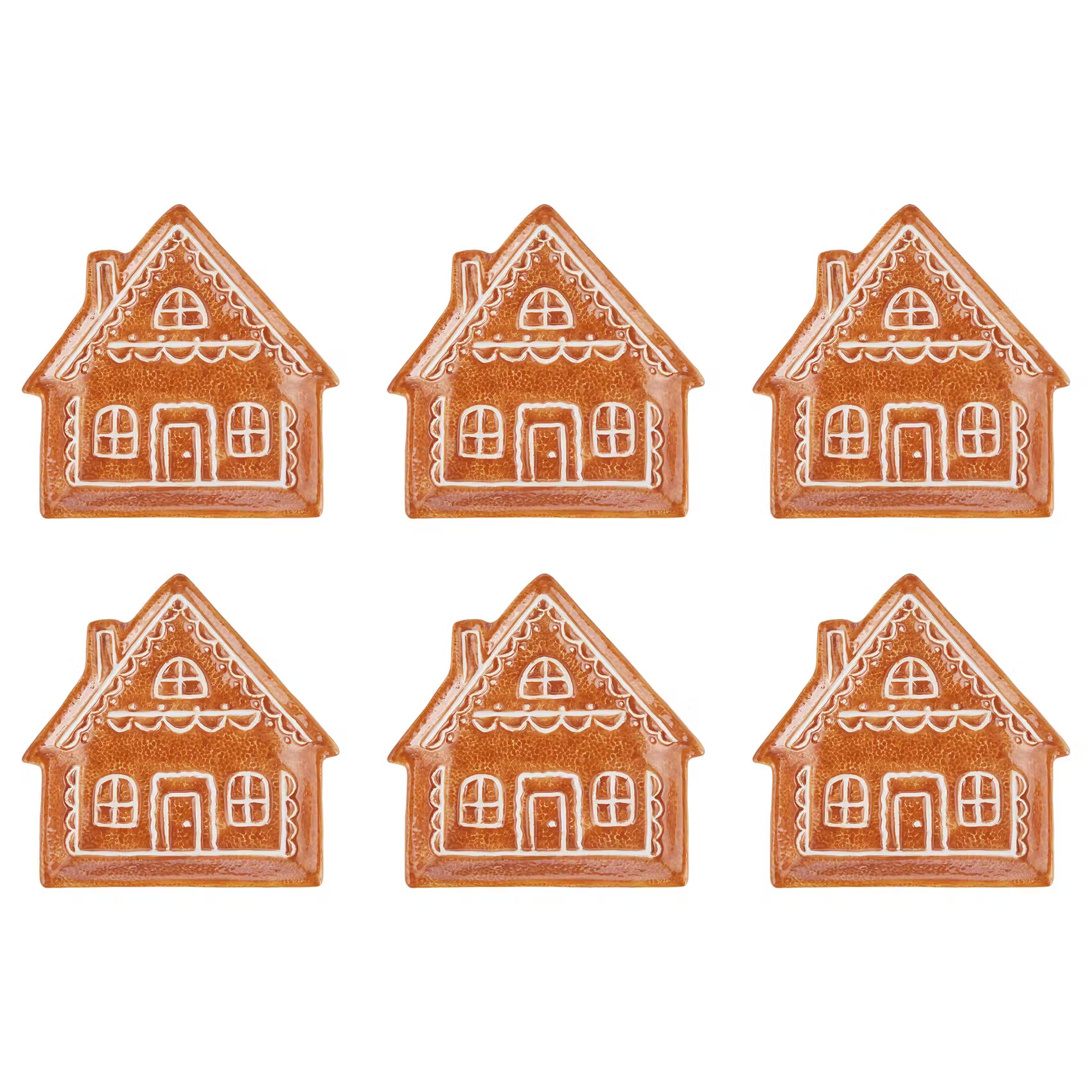 Deko-Teller GINGERBREAD 6er-Set