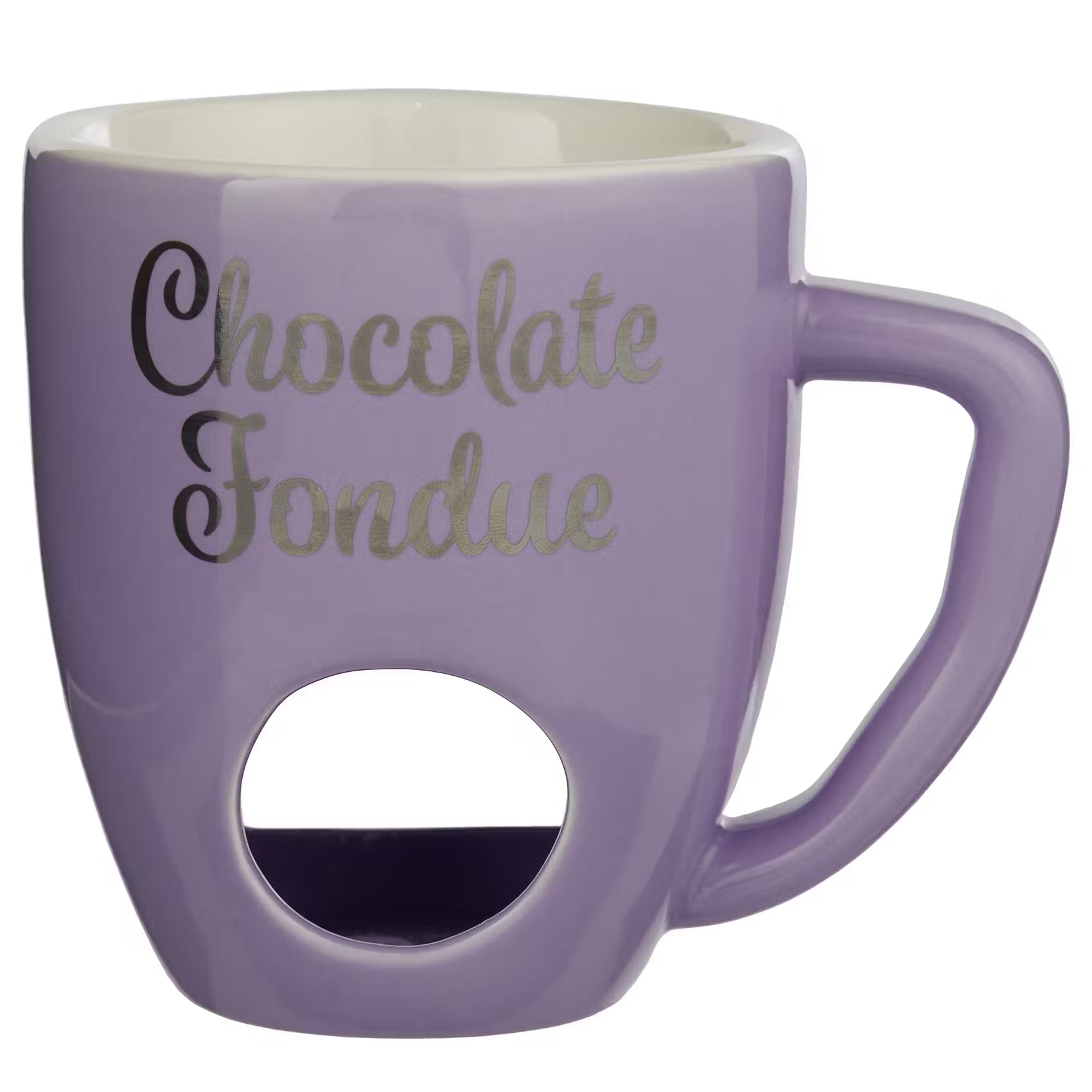 CHOCOLATE FONDUE Tasse 4er-Set - Porzellan / Edelstahl