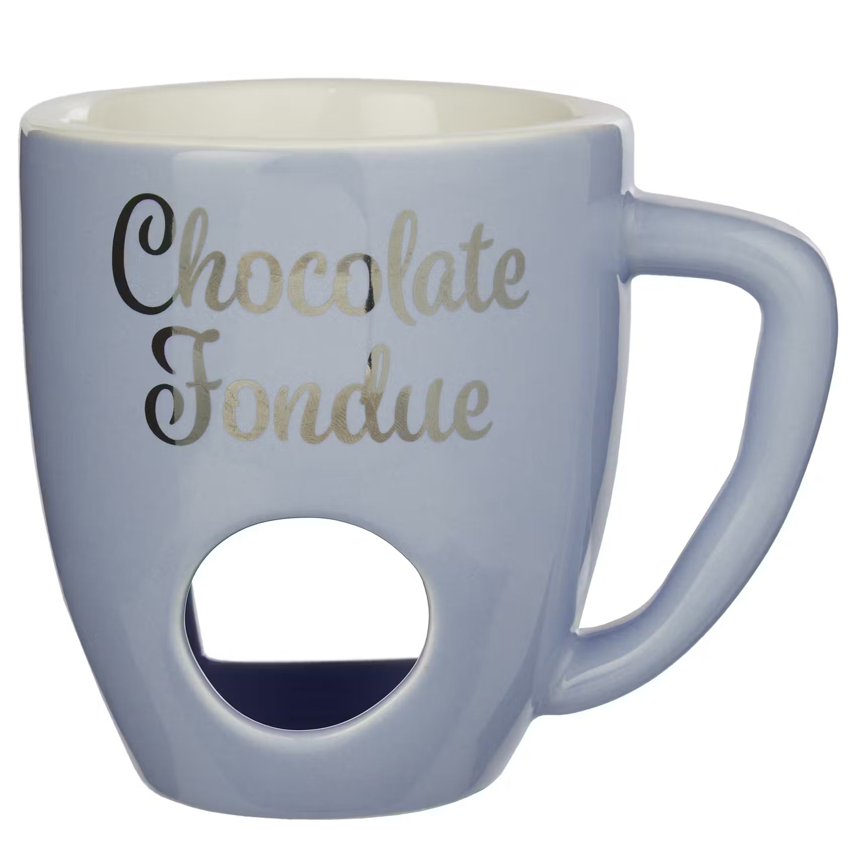 CHOCOLATE FONDUE Tasse 4er-Set - Porzellan / Edelstahl