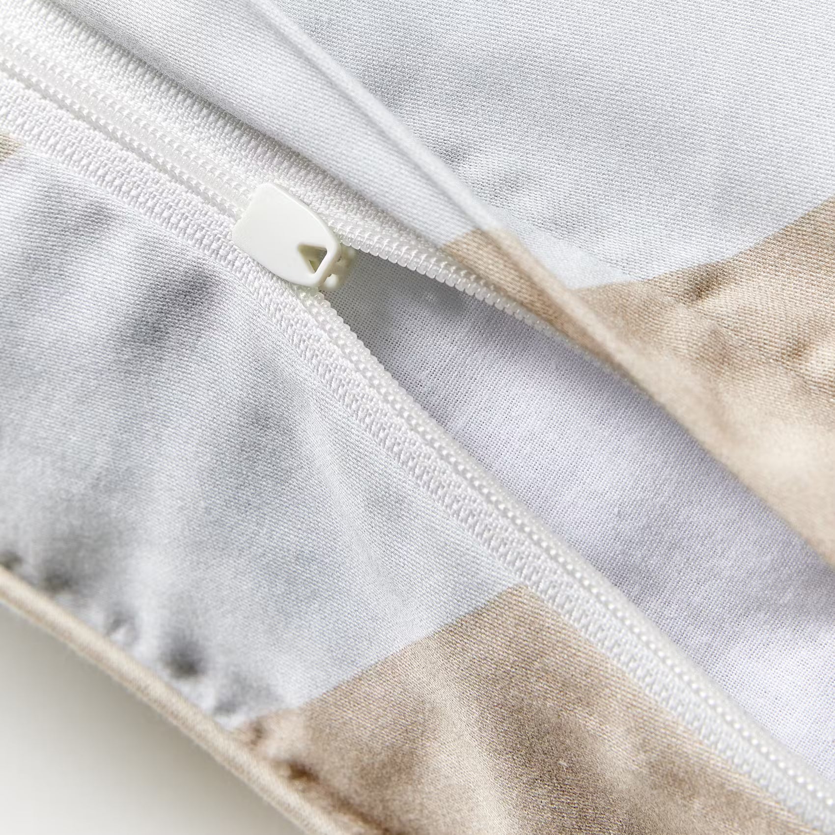 ALL DREAMS Satin-Bettwäsche Streifen - Baumwolle - Beige - Beige - 140 x 220 cm