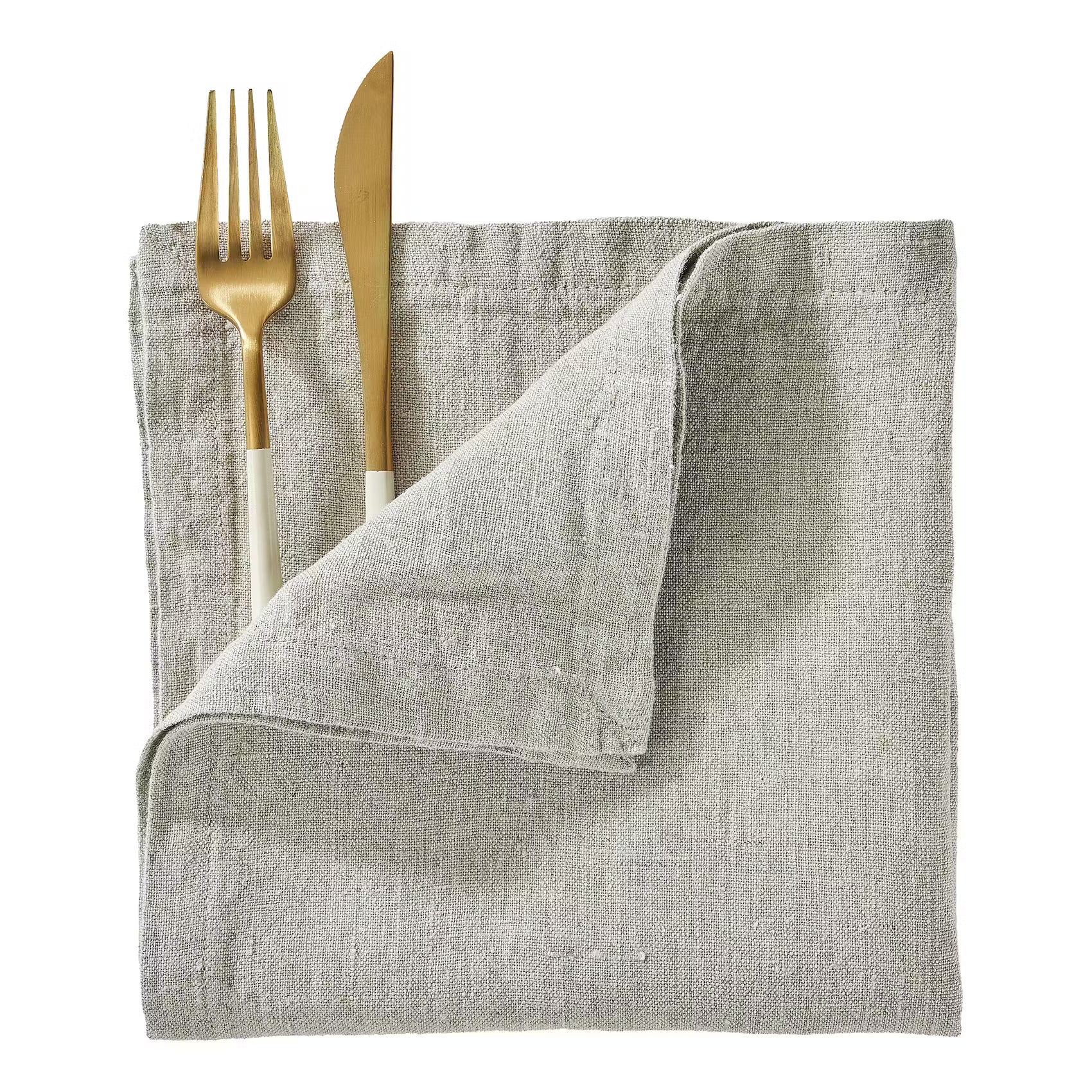 RIGA Serviette - Leinen - Natur - Creme