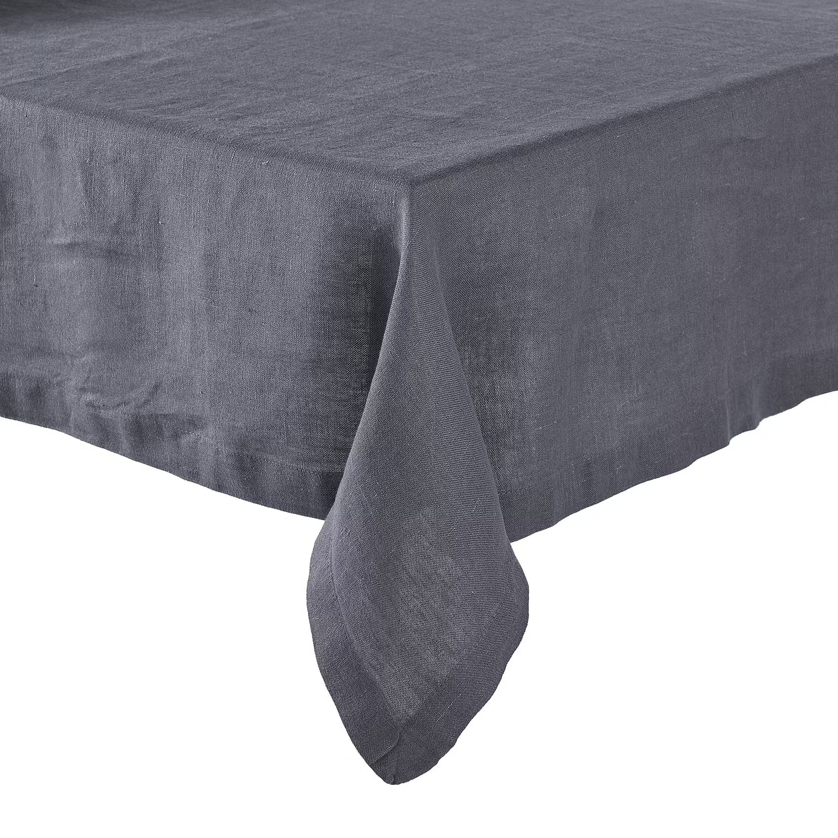 RIGA Tischdecke - Leinen - Anthrazit - Anthrazit - 160 x 300 cm