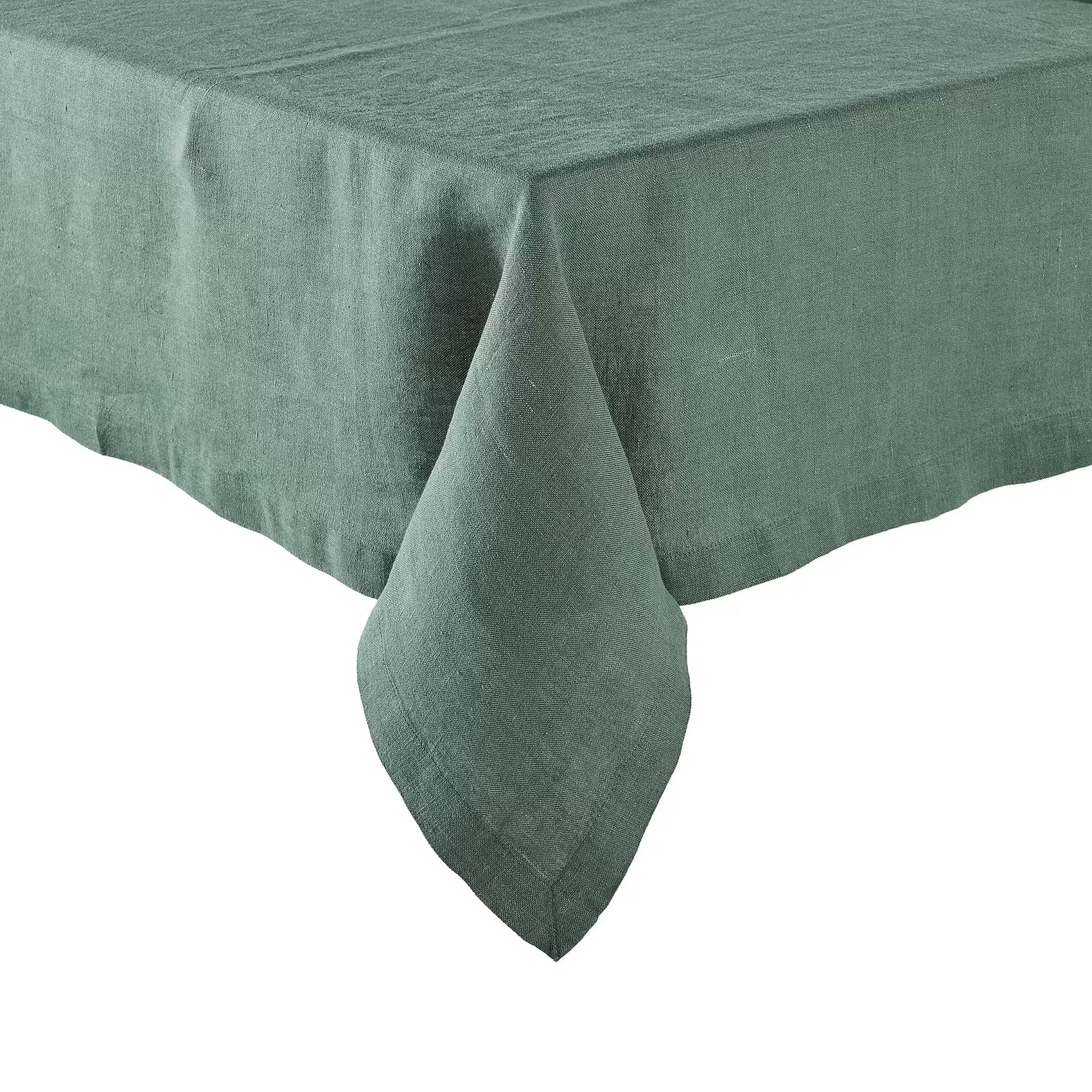 RIGA Tischdecke - Leinen - Dunkelgrün - Dunkelgrün - 160 x 250 cm