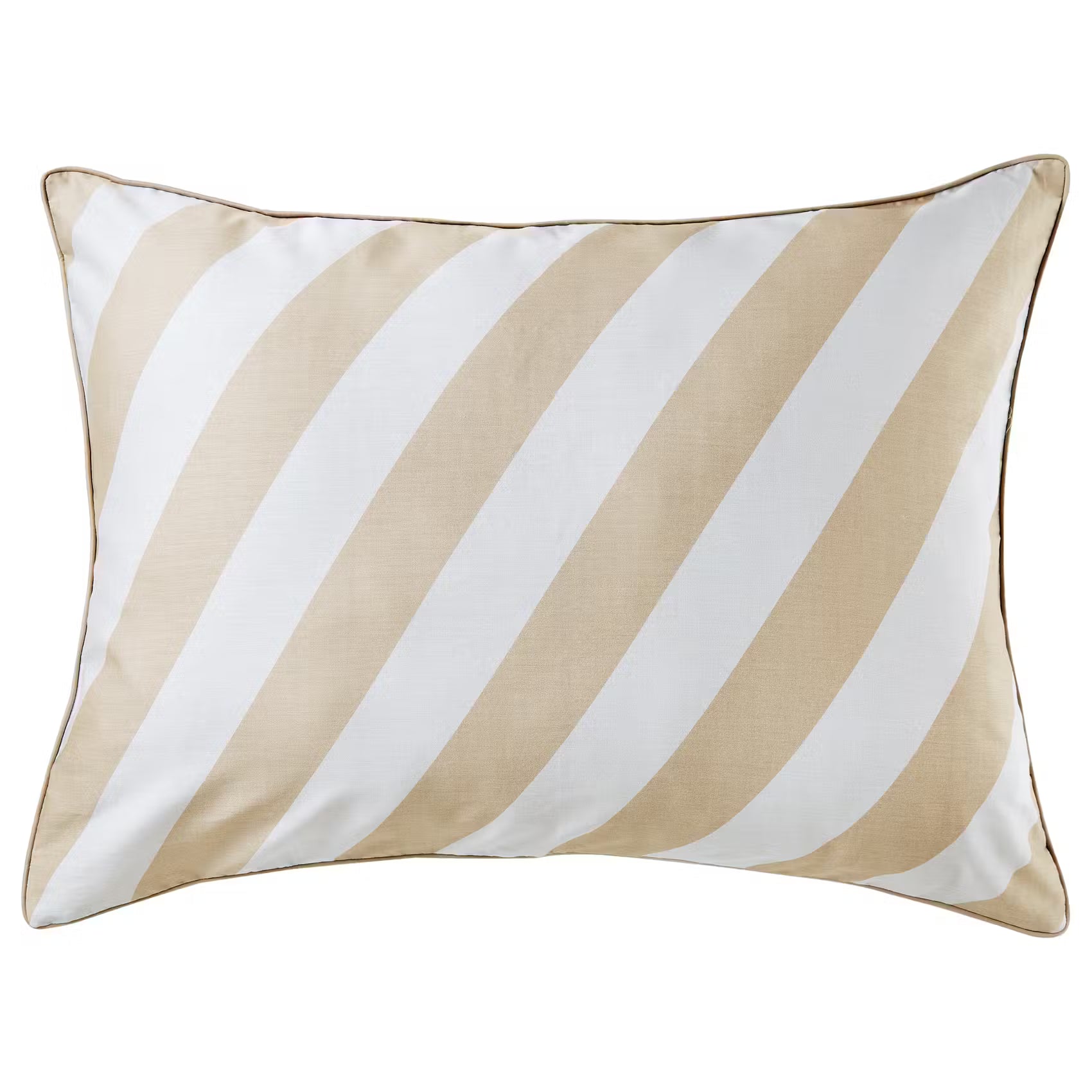 ALL DREAMS Satin-Kissenbezug Streifen - Baumwolle - Beige - Beige - 60 x 80 cm