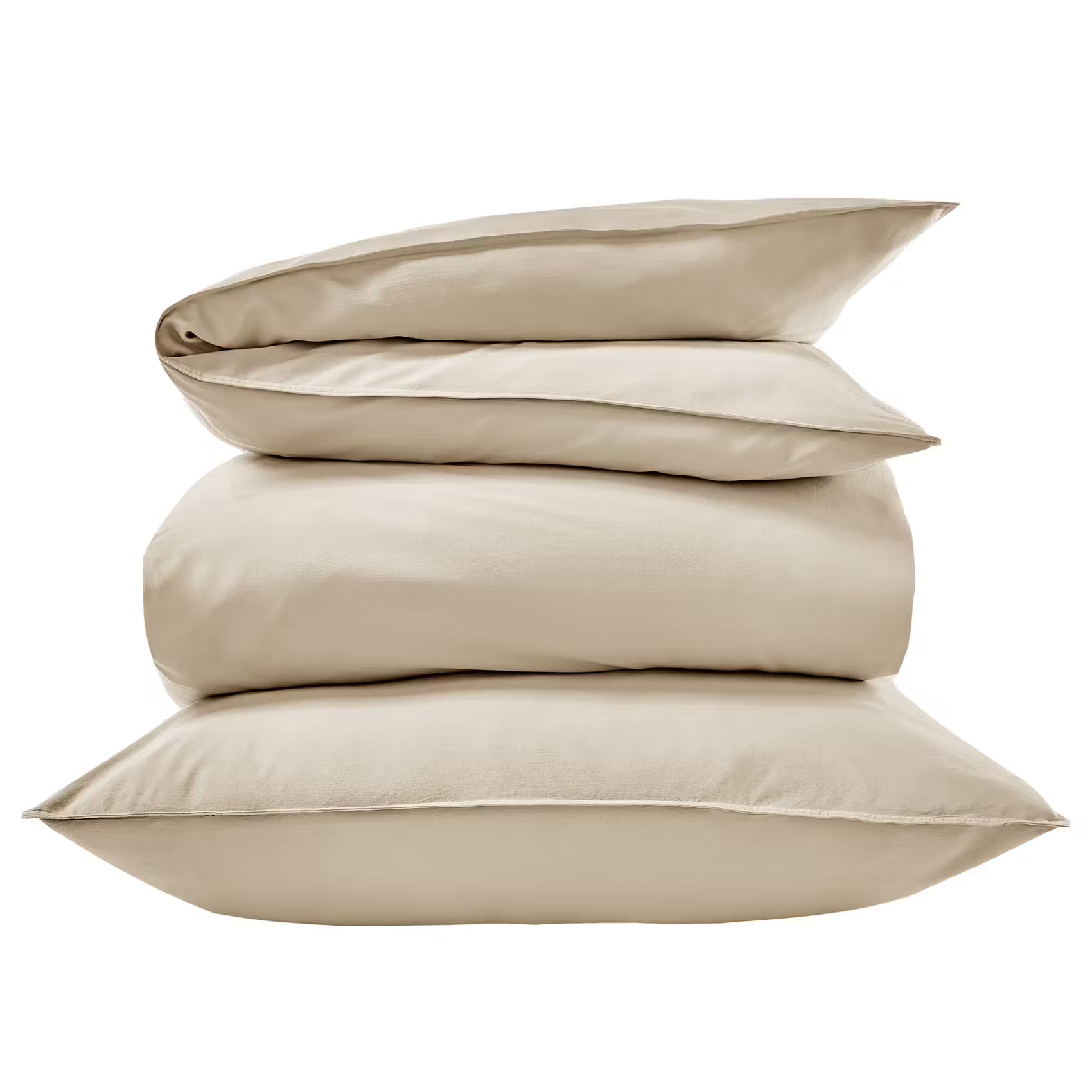 NIGHTLIFE DELUXE Mako-Satin Bettwäsche - Baumwolle - Beige - 140 x 220 cm