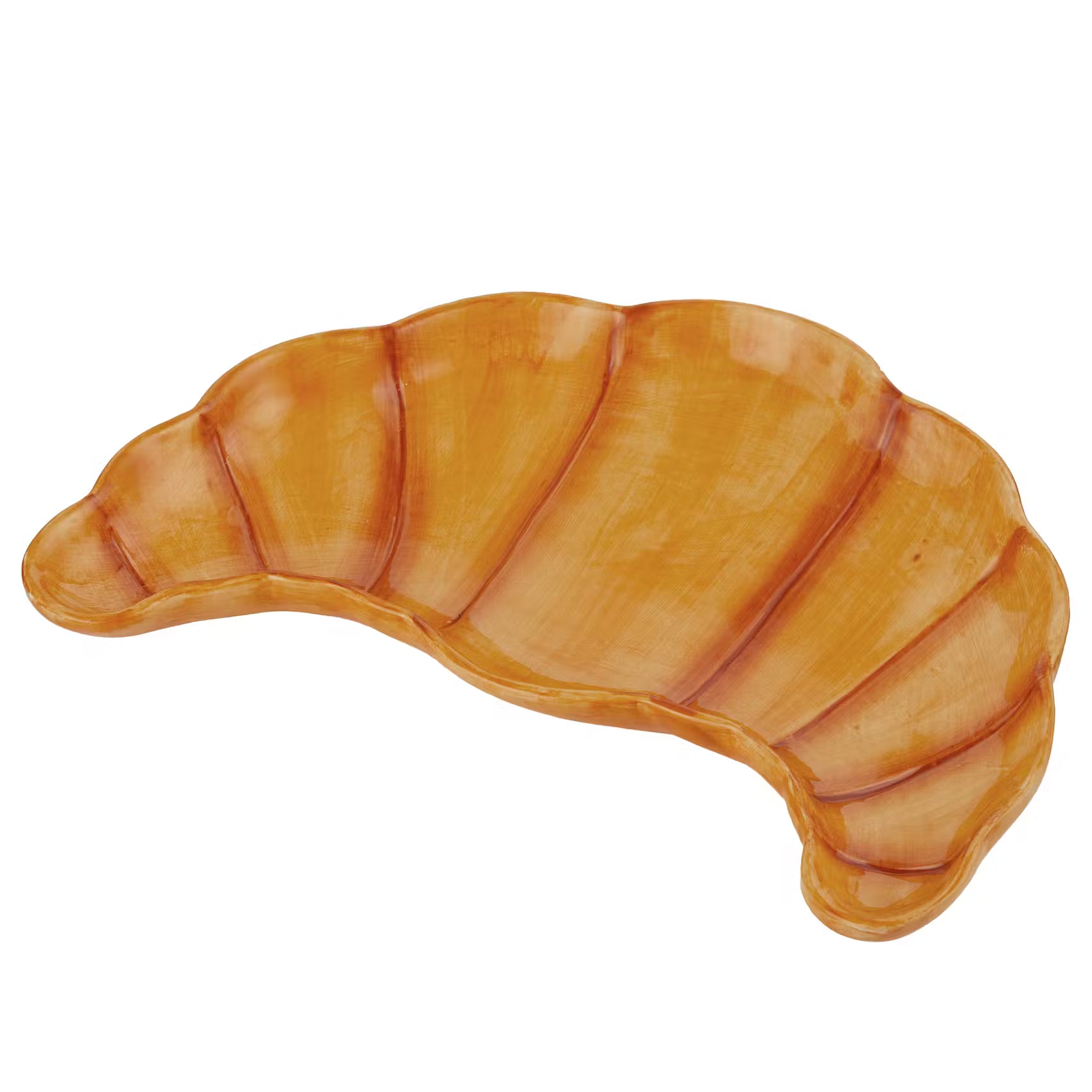 CROISSANT Deko-Teller  - Dolomit - Hellbraun