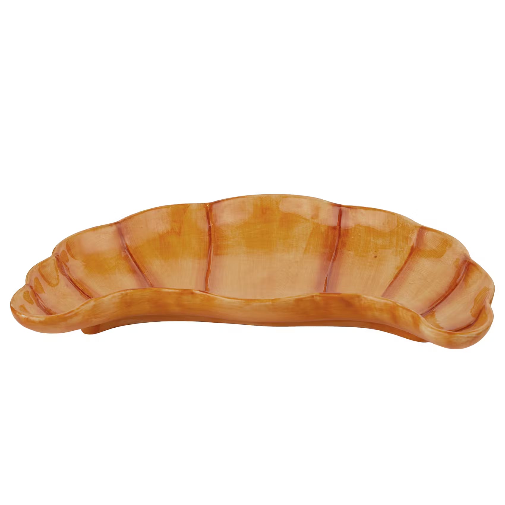 CROISSANT Deko-Teller  - Dolomit - Hellbraun