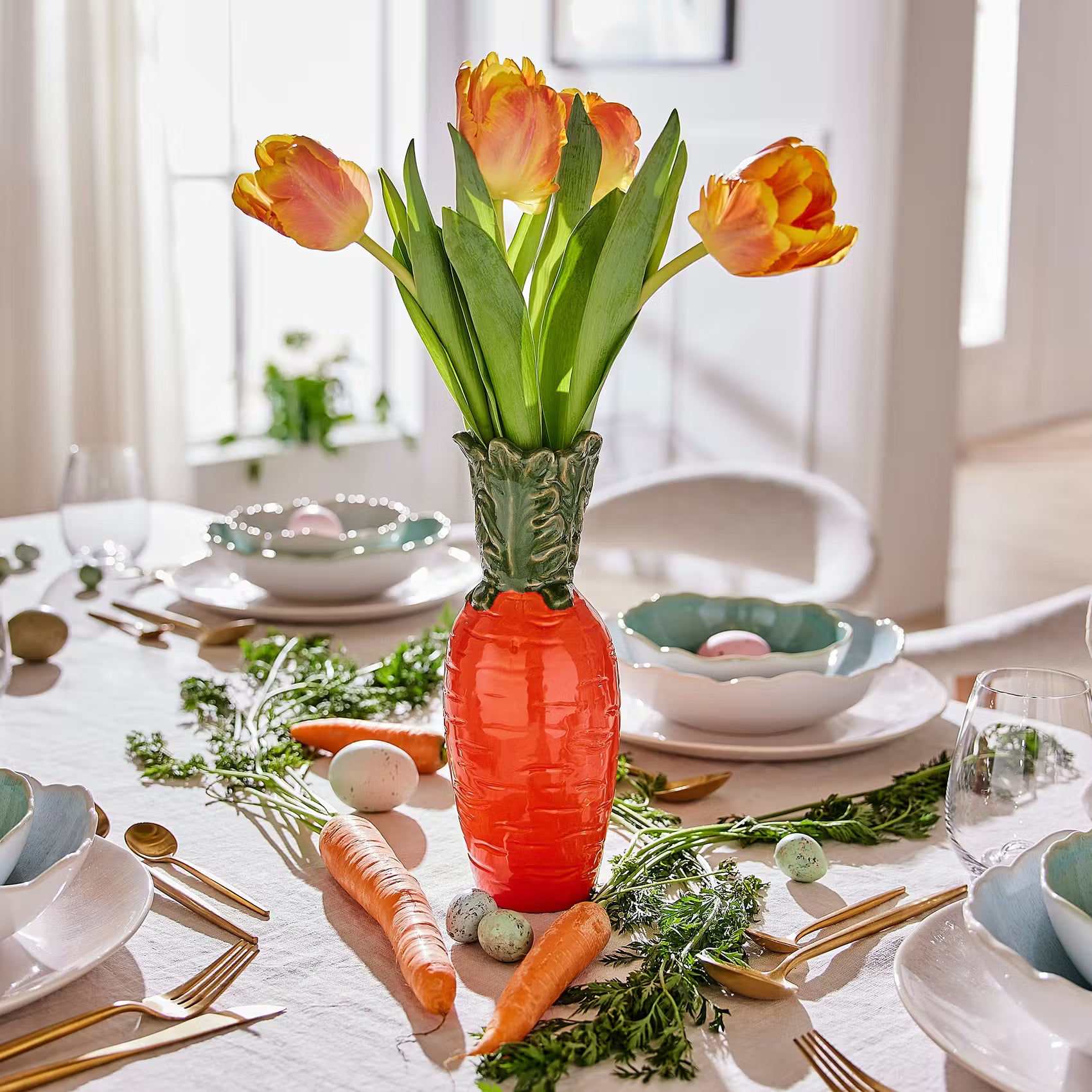 CARROT Vase Möhre - Steinzeug - Orange