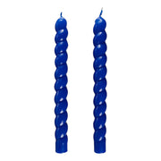 TWISTED Stabkerze 2er-Set - Paraffin/Sojawachs - Blau