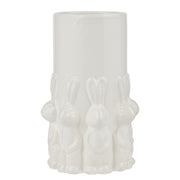 EASTER Vase Hasen - Dolomit - Weiß